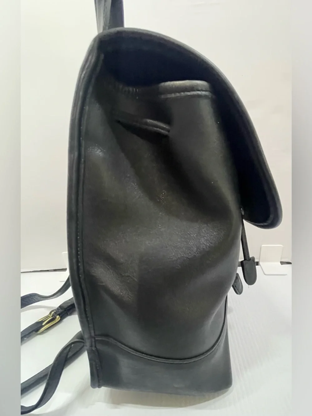 Vintage Coach Daypack #9791 Black Leather Backpack Made in USA Classic Turnlock - Picture 5 of 15